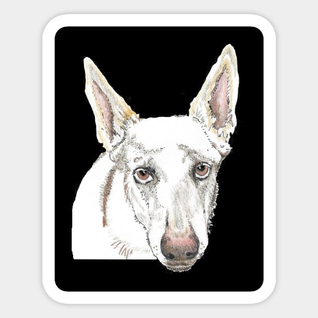 White shepherd SAFFY Sticker by Dr. Mary